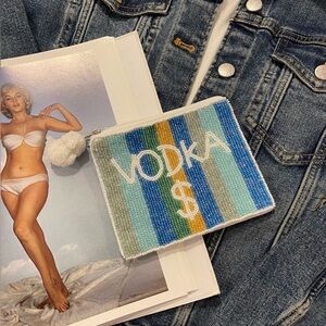 Vodka Money Coin Pouch Seed Bead Coin Pouch Beaded card holder Women’s wallet
